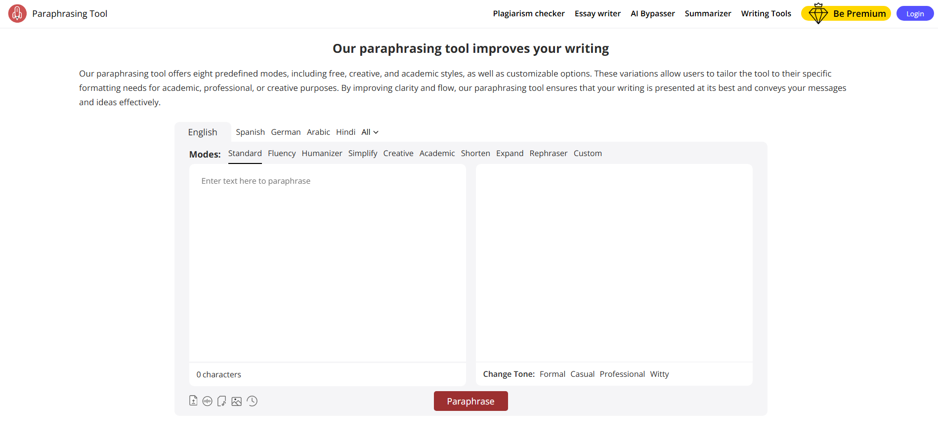 Paraphrasing Tool AI